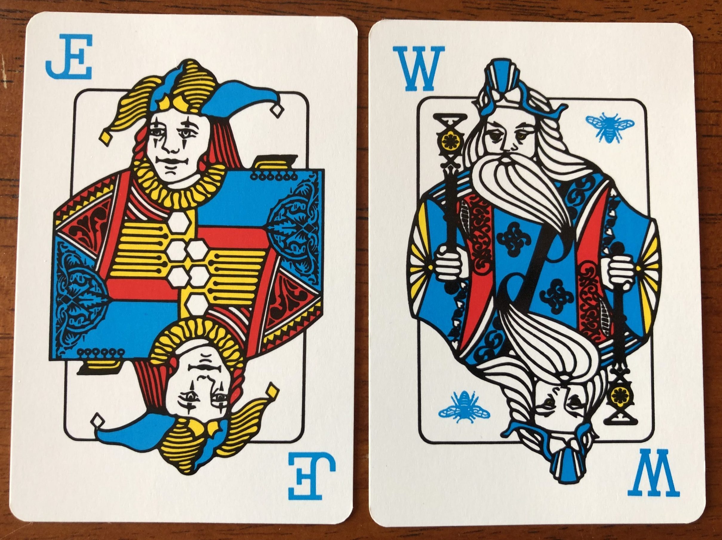 Jester card and Wizard card, for Wizard card game